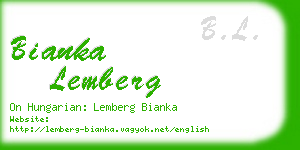 bianka lemberg business card